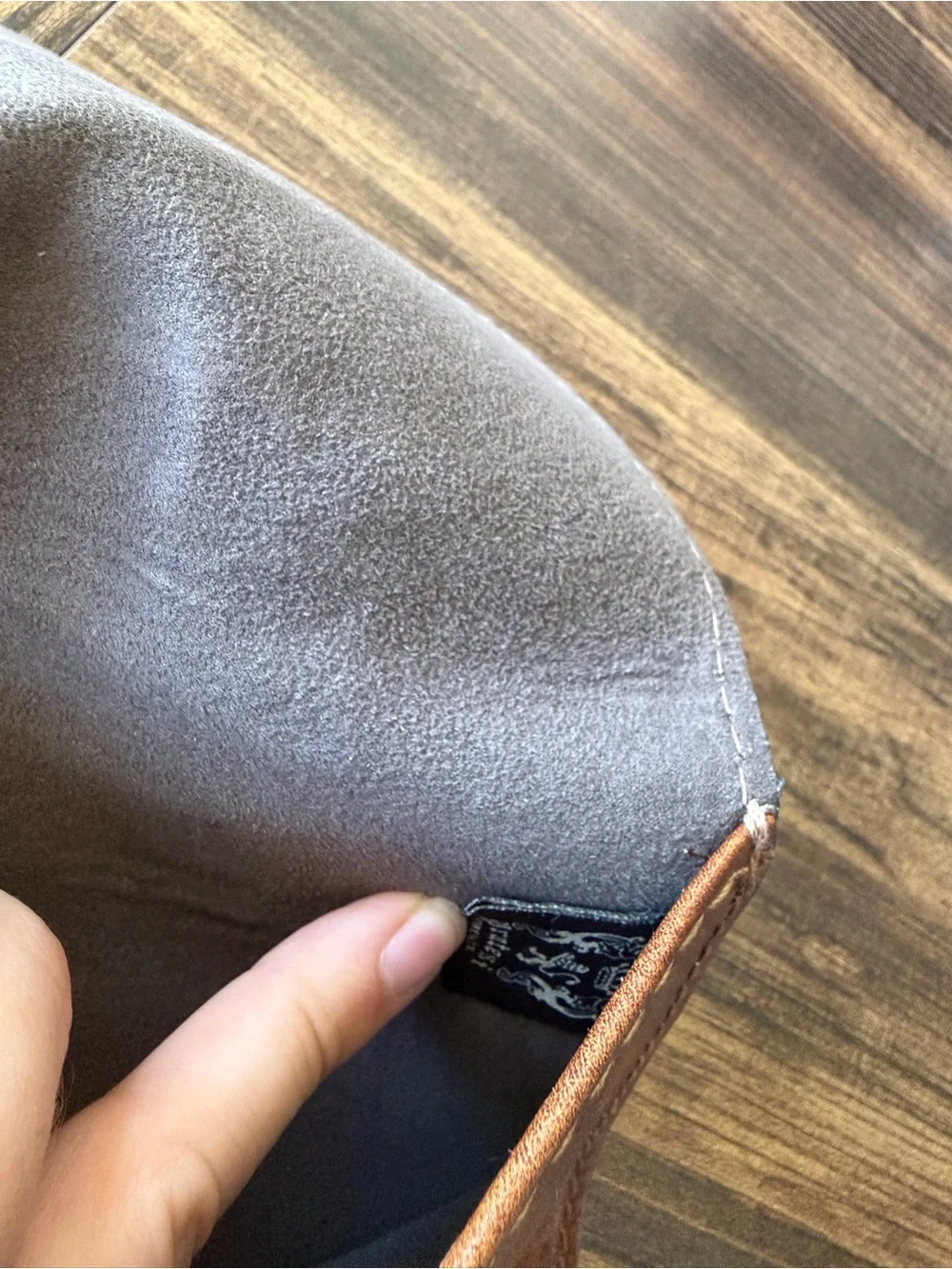 PRATESI Made In Italy Envelope Leather Pouch Purse W/Dust Jacket New With Tags